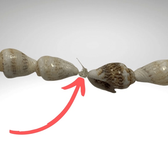 Seashell Lei Tropical Tiki Luau Boho Beach Long 34” Single Strand Long Neckl… - Picture 5 of 11